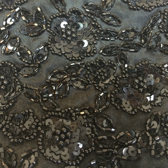 Beaded organza satin evening bag - Picture 3 of 3